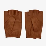 Carlo Sacchi sport-inspired half-finger leather gloves