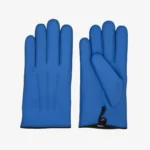 Carlo Sacchi women's luxury leather gloves blue