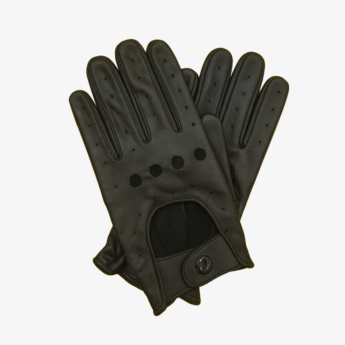 Carlo Sacchi calfskin driving gloves black - Image 3