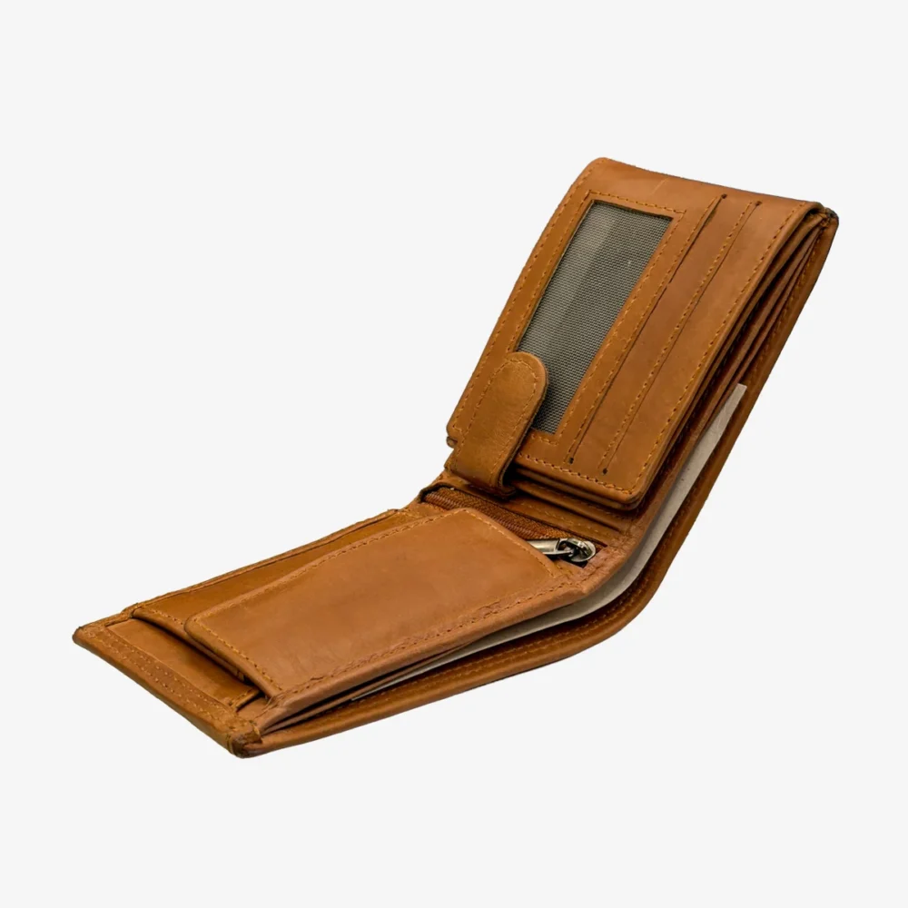 Carlo Sacchi men's leather wallet cognac