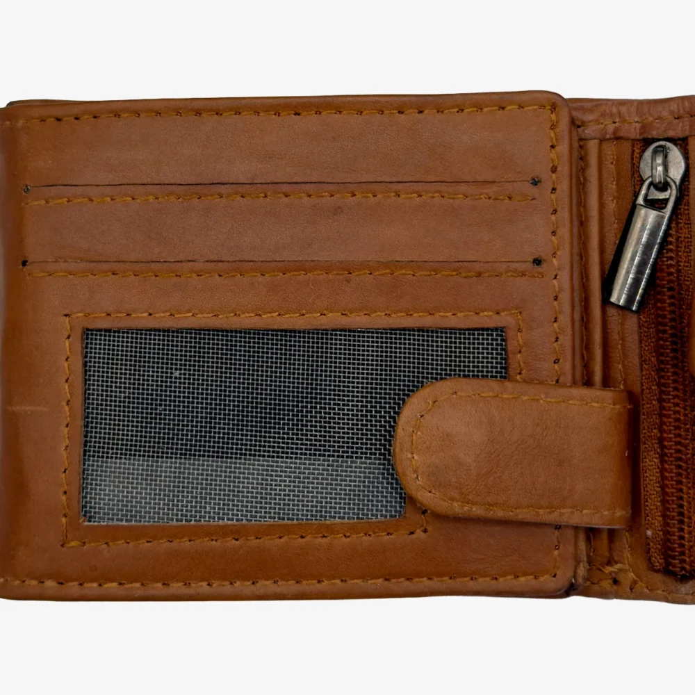 Carlo Sacchi men's leather wallet cognac