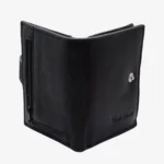 Carlo Sacchi black RFID leather metal cardholder wallet