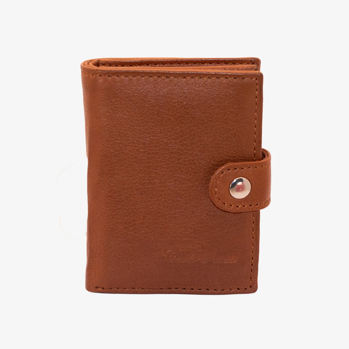 Carlo Sacchi cognac RFID leather metal cardholder wallet - Image 7