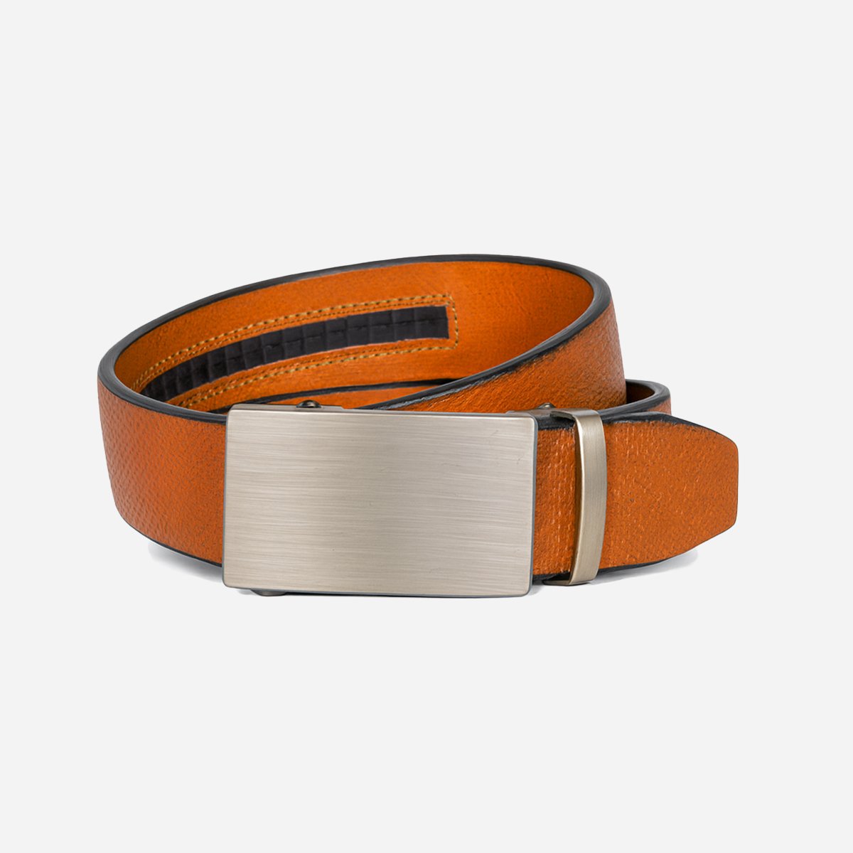 Men’s ratchet buffalo leather belt black (35MM) - Image 5