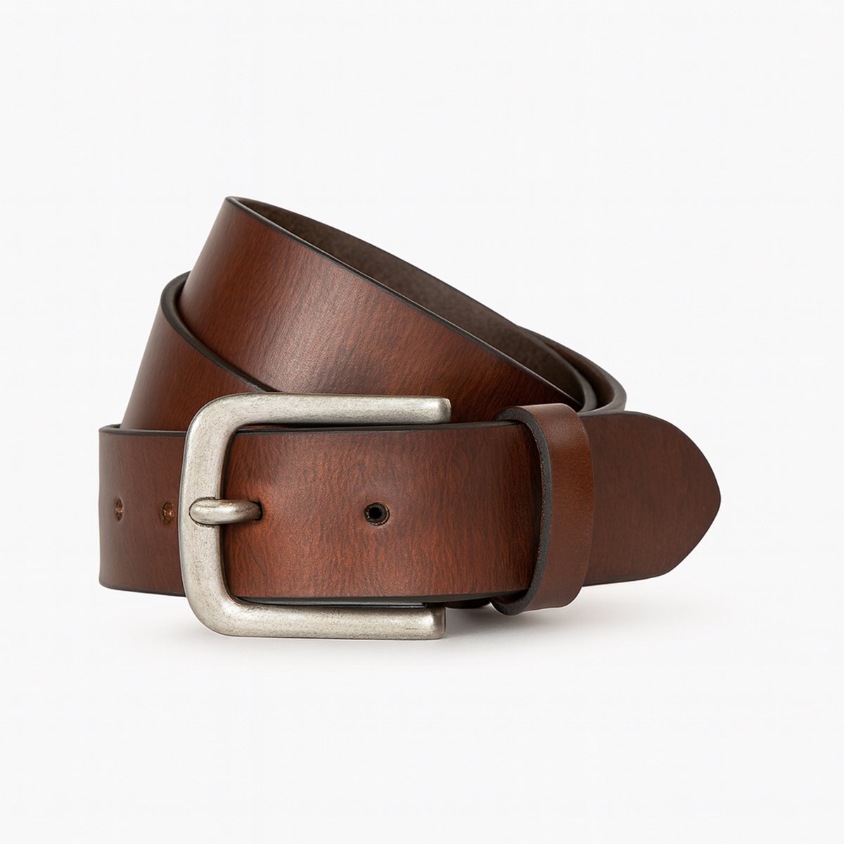 Men's hand waxed brandy Buffalo leather belt (40MM) - Image 21