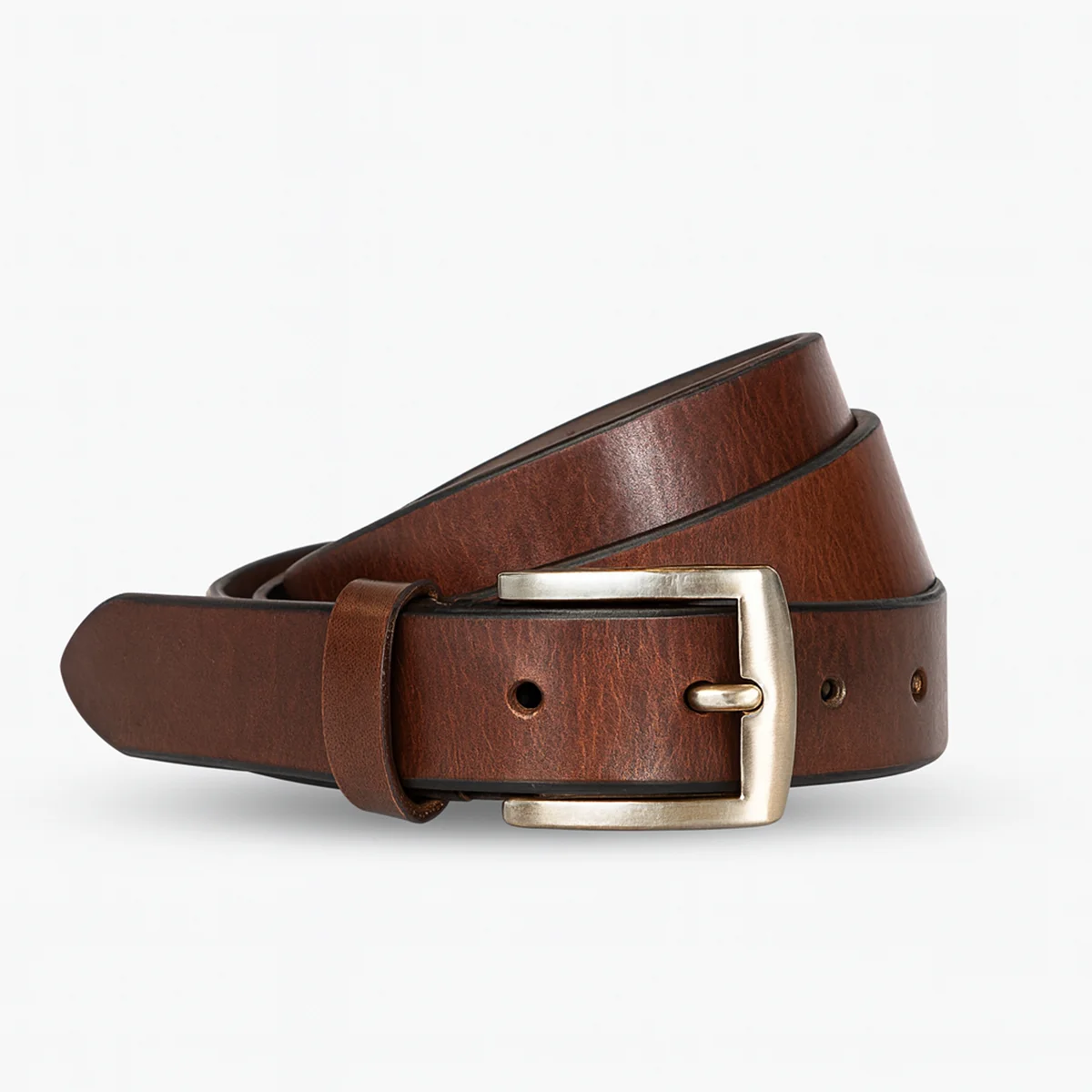Men's hand waxed brandy Buffalo leather belt (40MM) - Image 13
