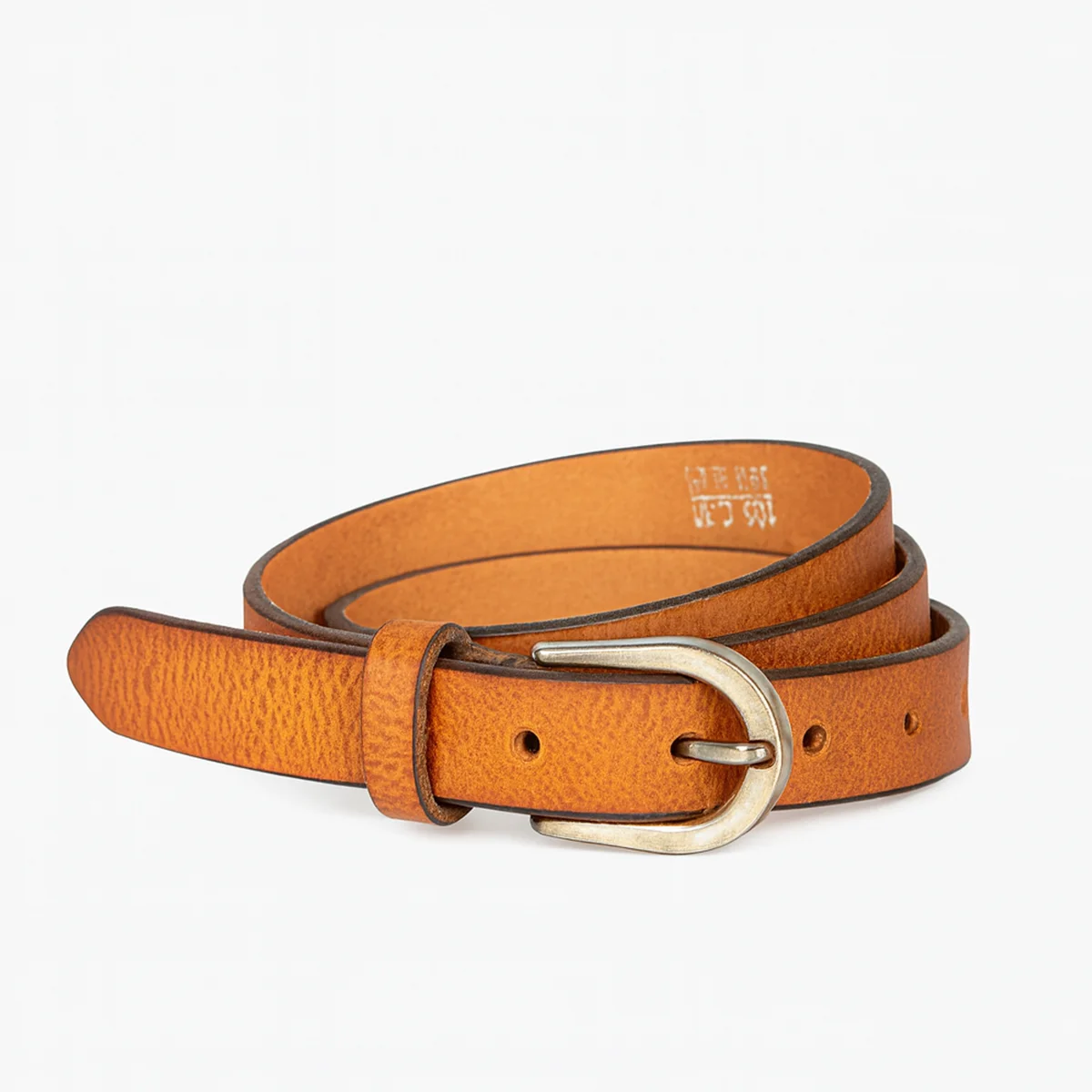 Men's hand waxed brandy Buffalo leather belt (40MM) - Image 14