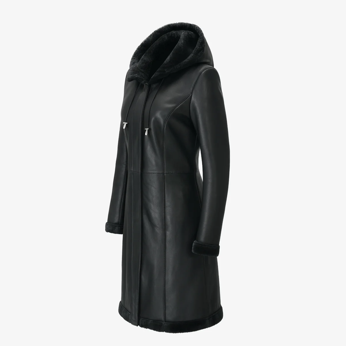 Women’s winter coat lambskin sherpa lining Carlo Sacchi - Image 2