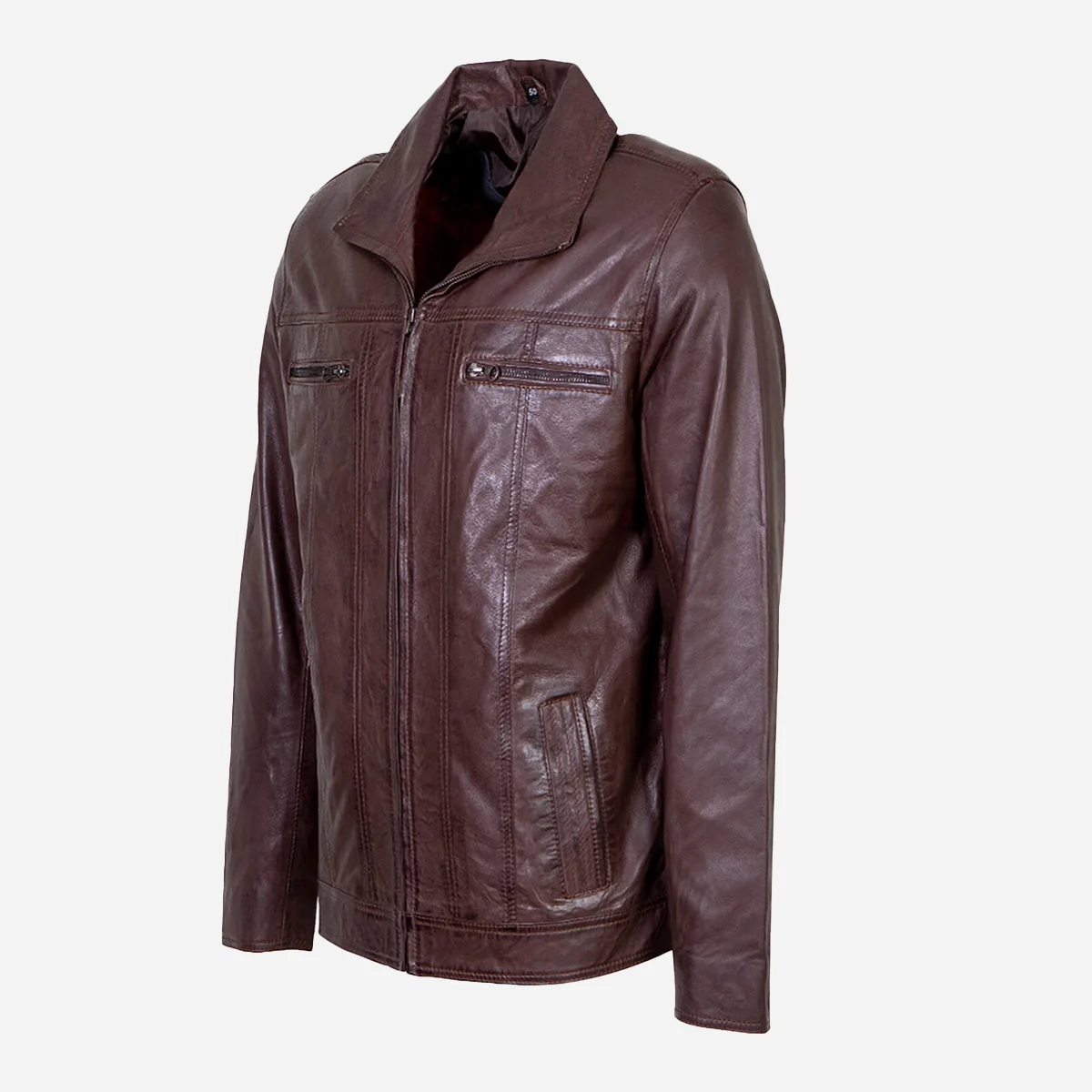 Mens leather jacket veg wood Da004 - Image 2