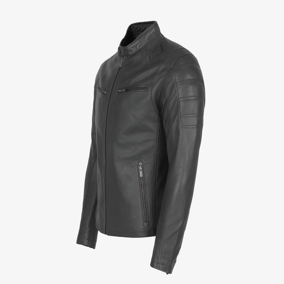 Mens leather jacket blue 9903 - Image 9