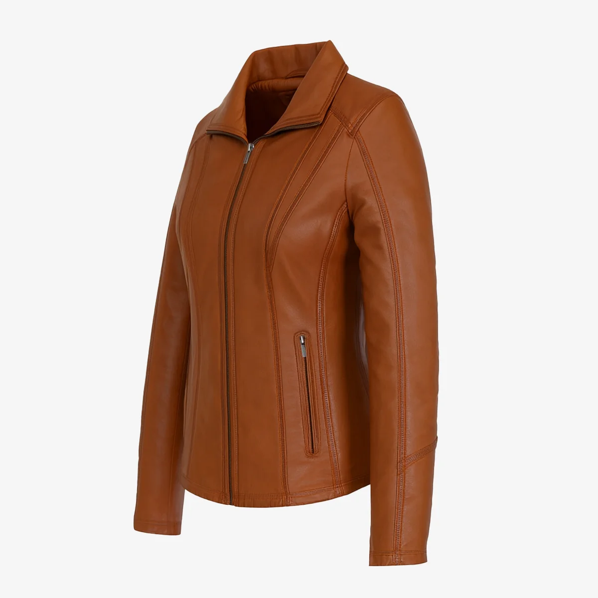 Women's leather jacket brandy 9938 A - Image 2