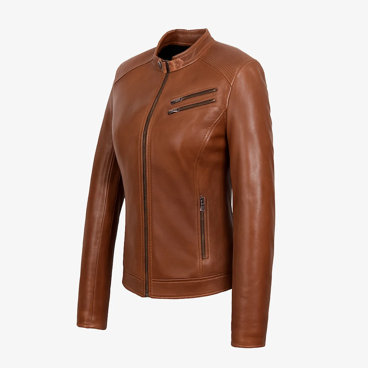 Womens leather jacket brandy Sonia K - Image 2