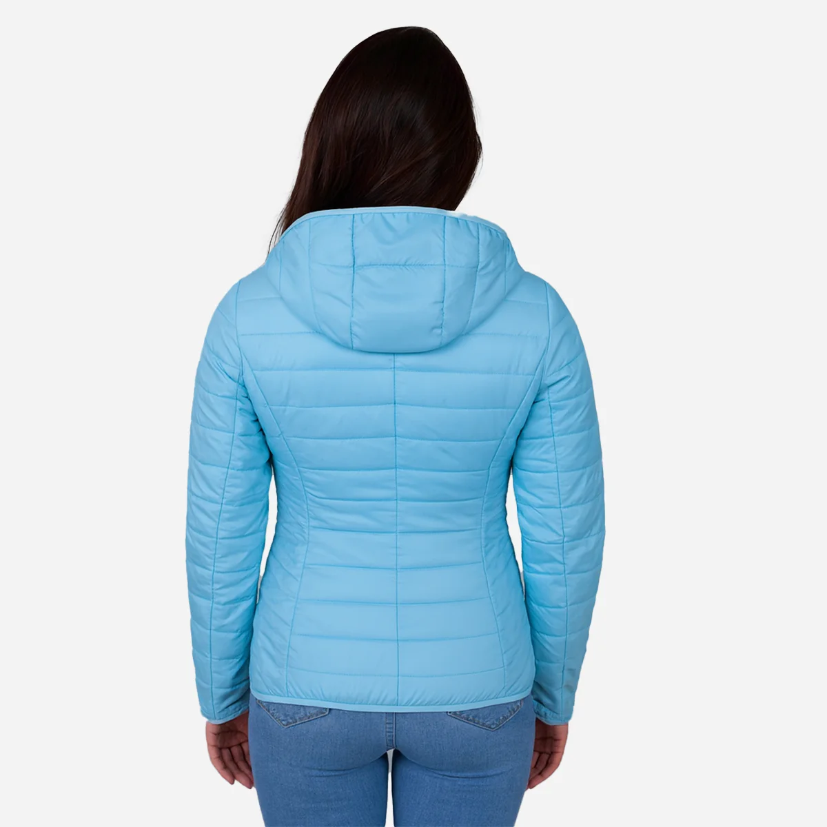 Womens lightweight padded sky blue jacket - Image 2