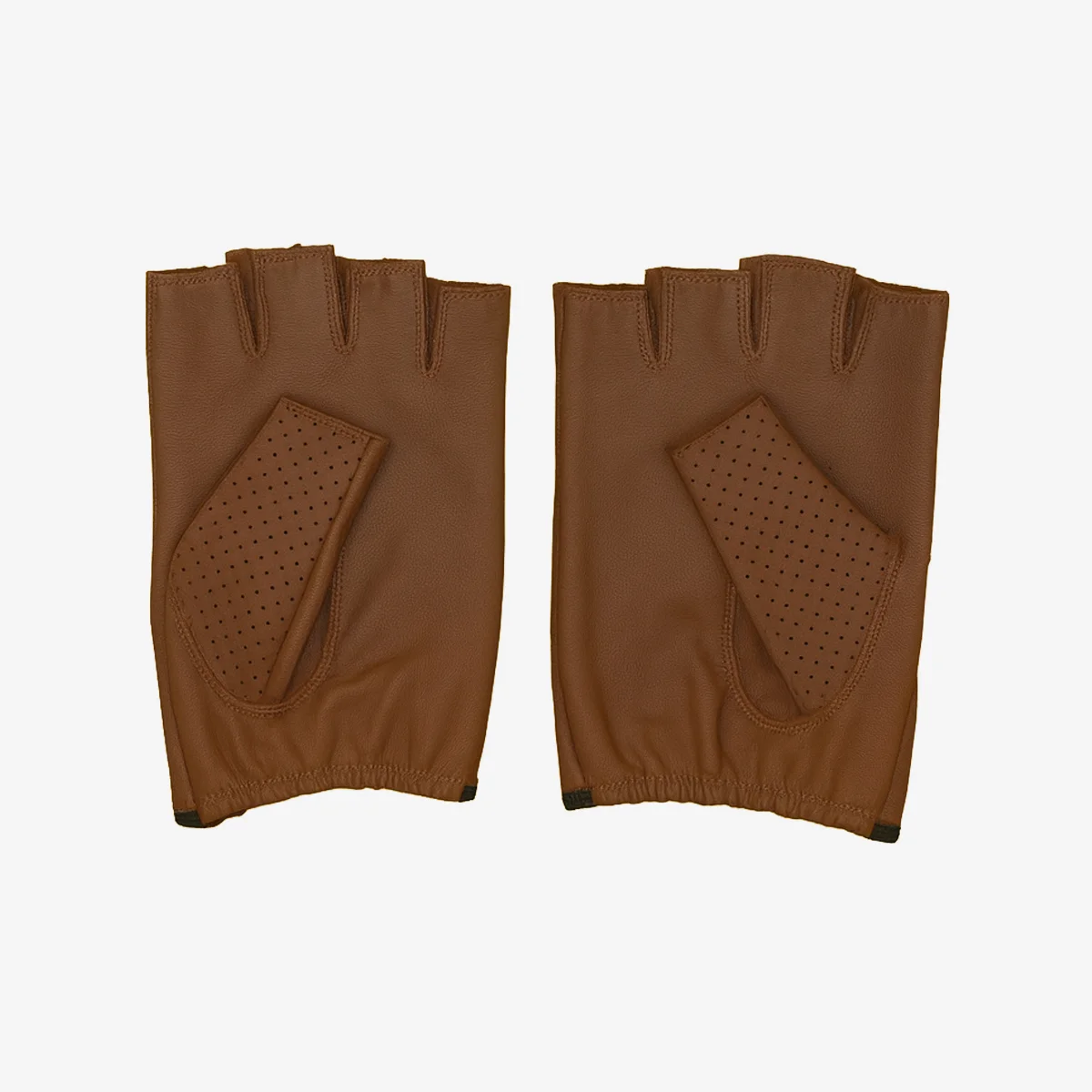 Carlo Sacchi sport-inspired half-finger leather gloves - Image 2