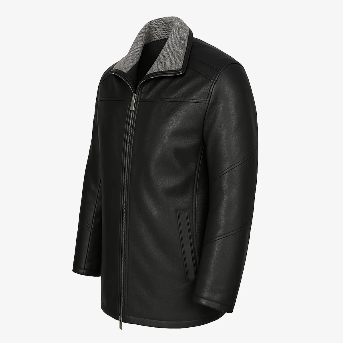 Carlo Sacchi Parka – black washed lamb leather - Image 2