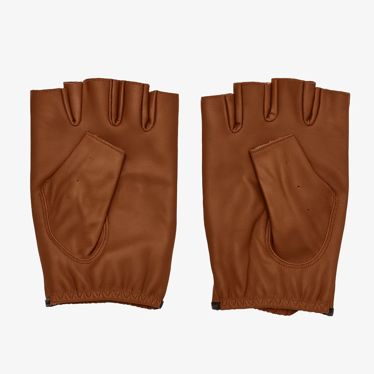 Carlo Sacchi sport-inspired half-finger leather gloves - Image 2