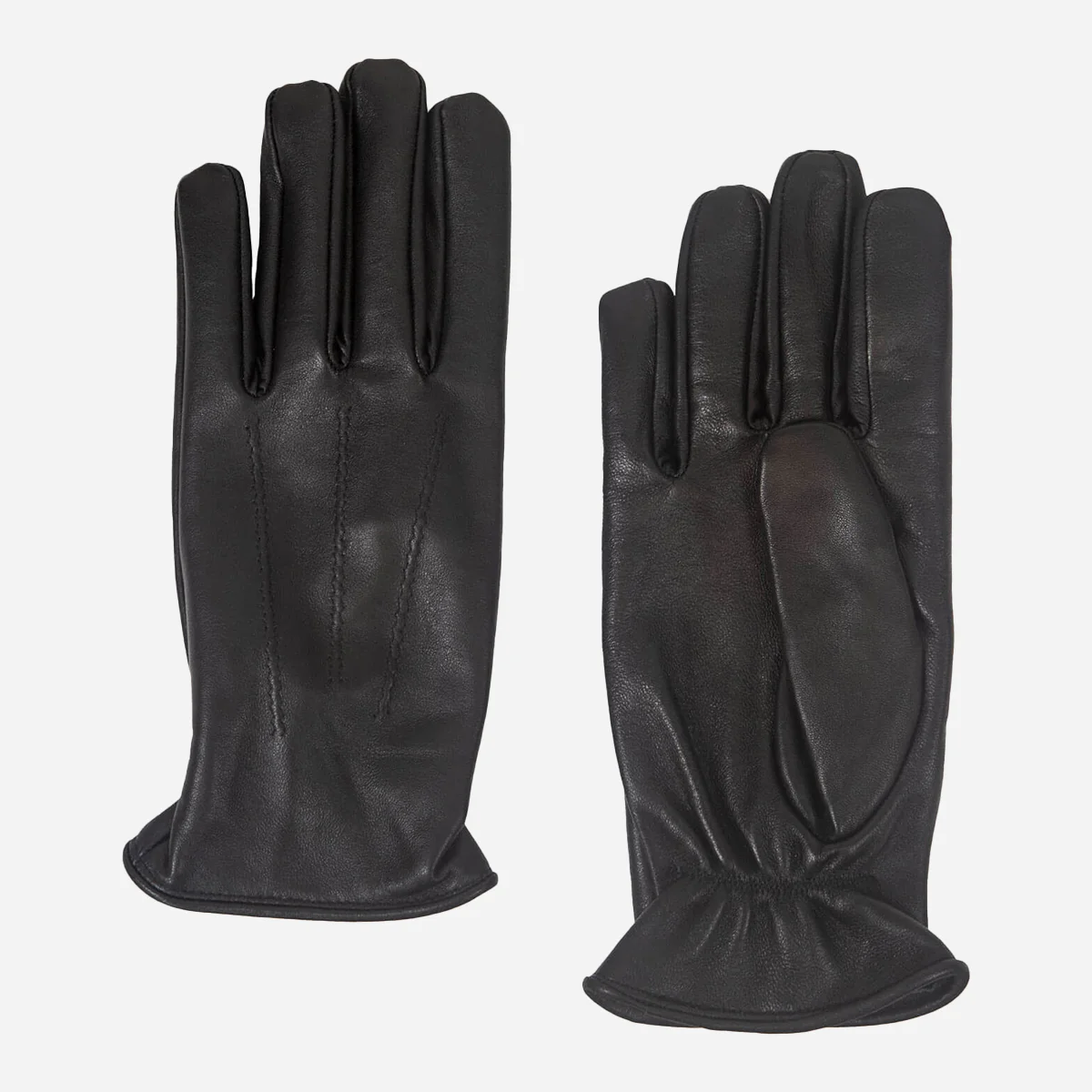 Men's sheep leather black Gloves - Image 2