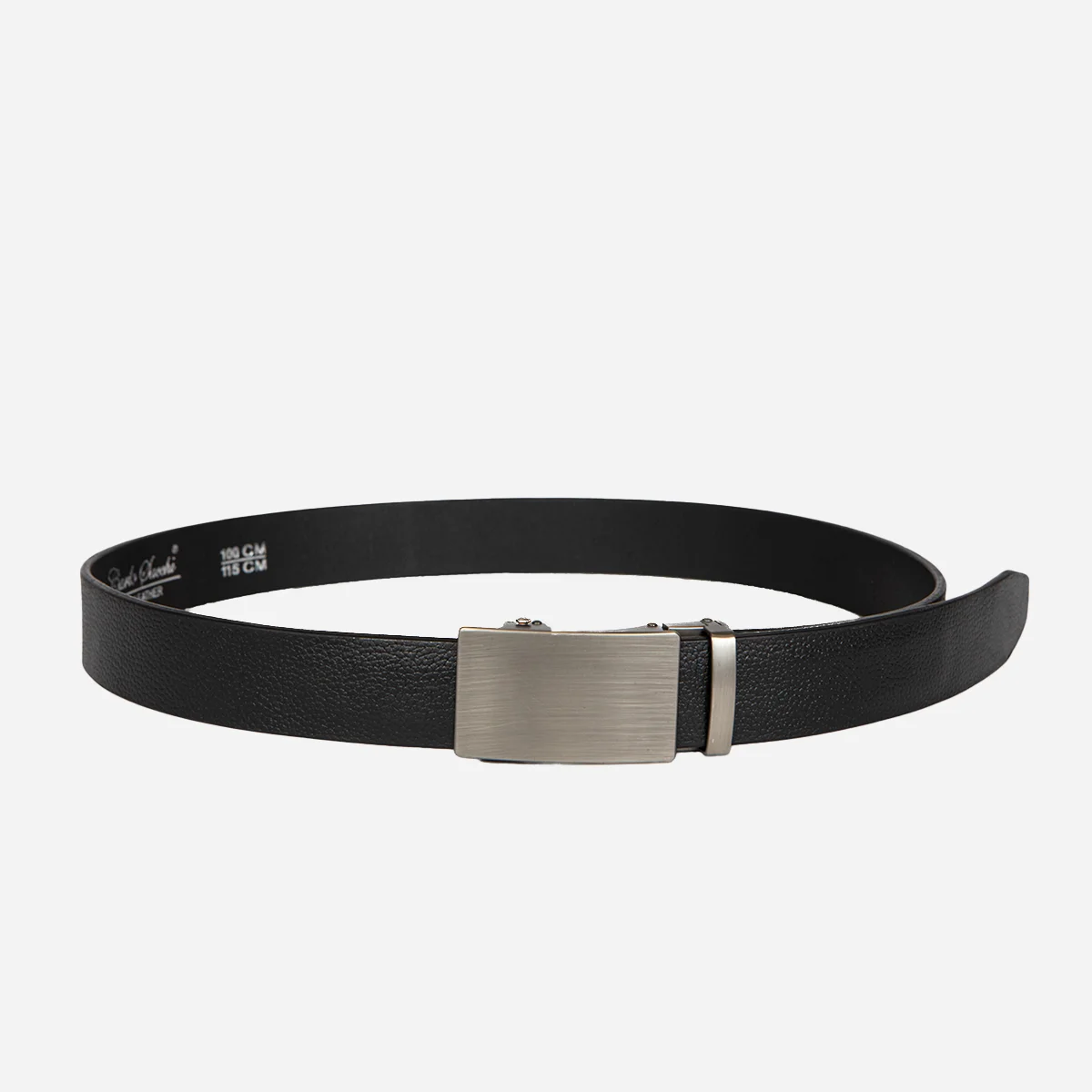 Men’s ratchet buffalo leather belt black (35MM) - Image 2