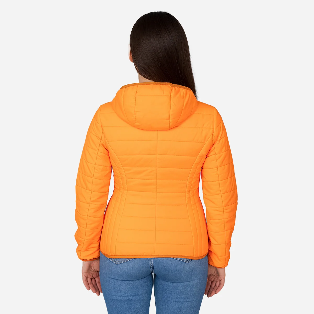 Womens lightweight padded orange jacket - Image 3