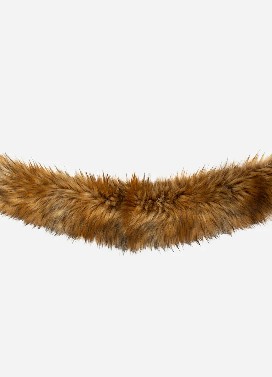 Imitation fur collar XXL light tan