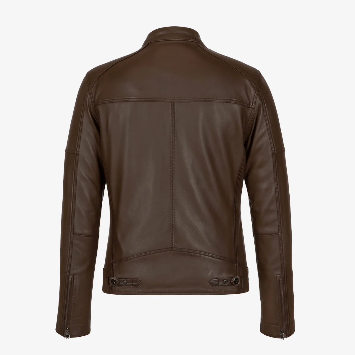 Men's leather jacket dark brown N082 - Image 3