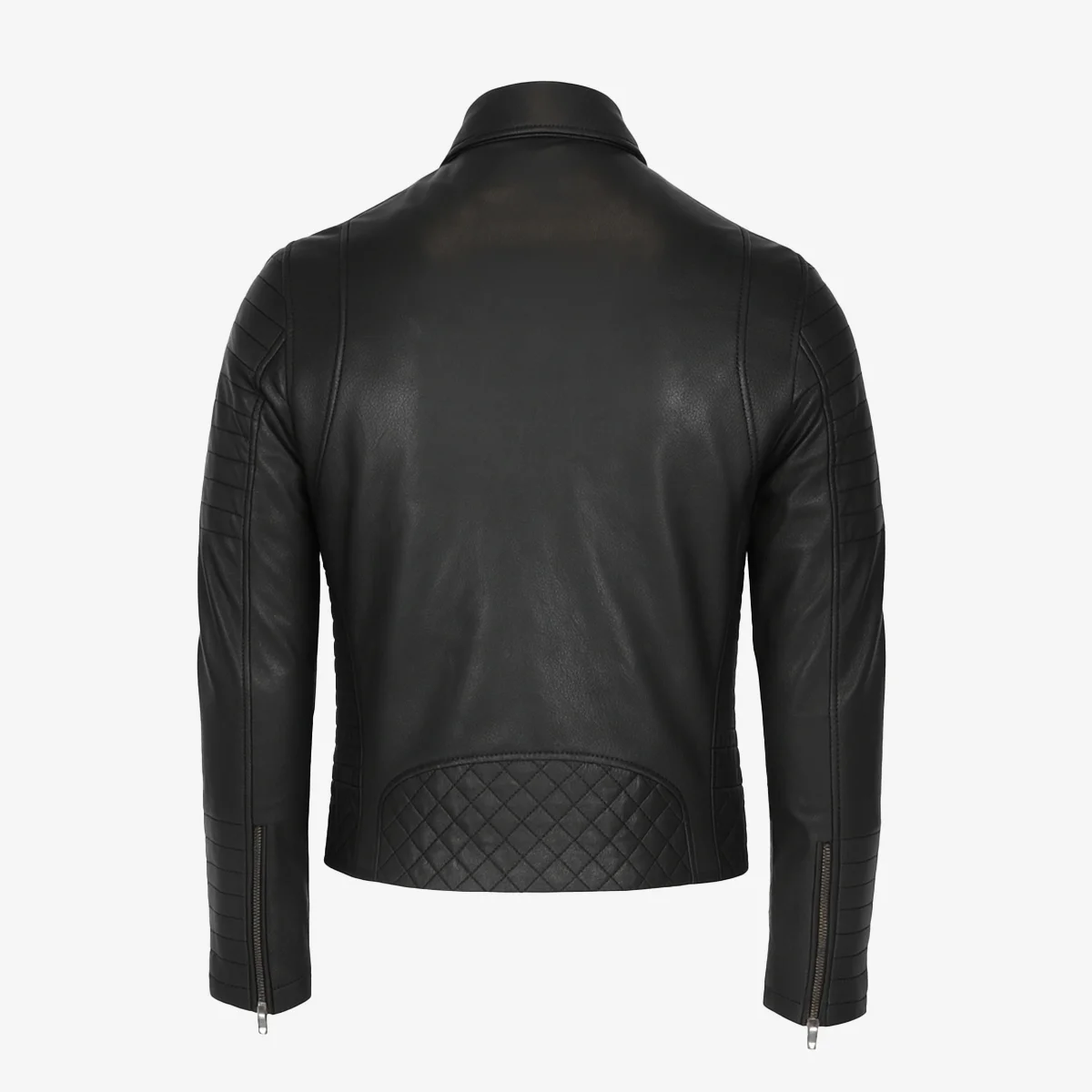 Mens leather biker jacket black Perfecto GBS - Image 3