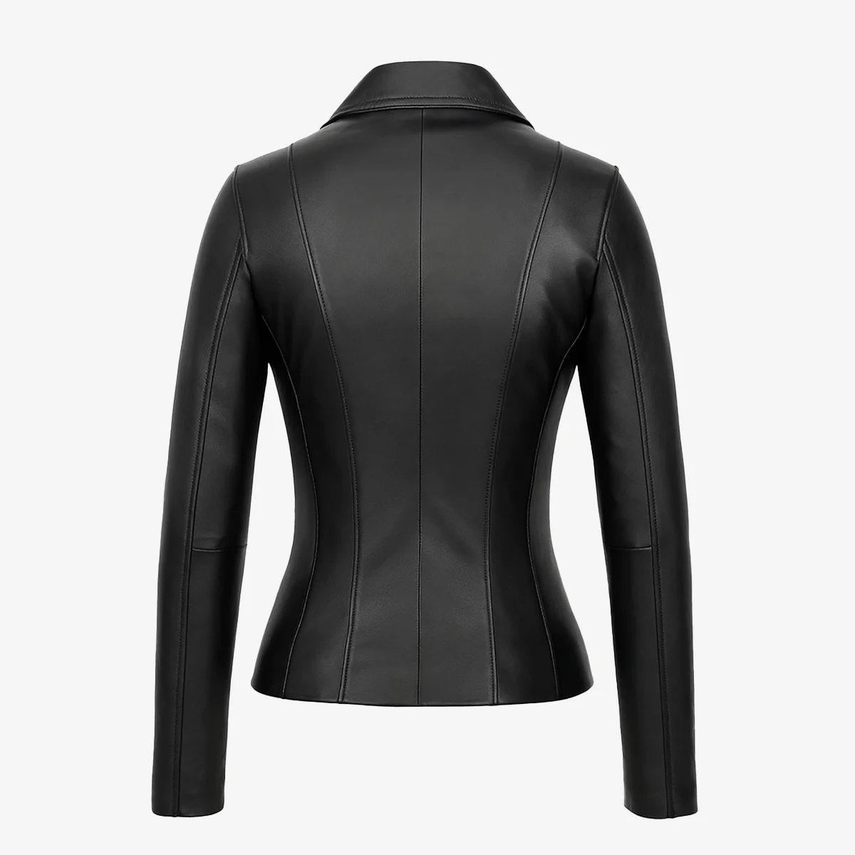 Womens leather black Blazer 24 - Image 3