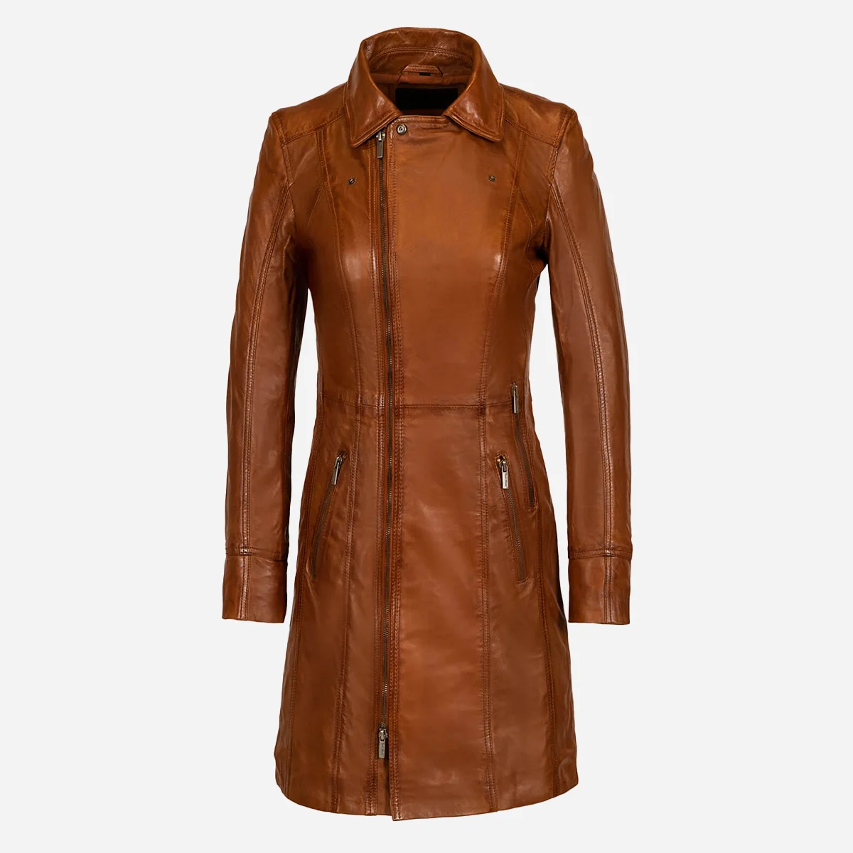 Ladycoat by Carlo Sacchi – Cognac - Image 3