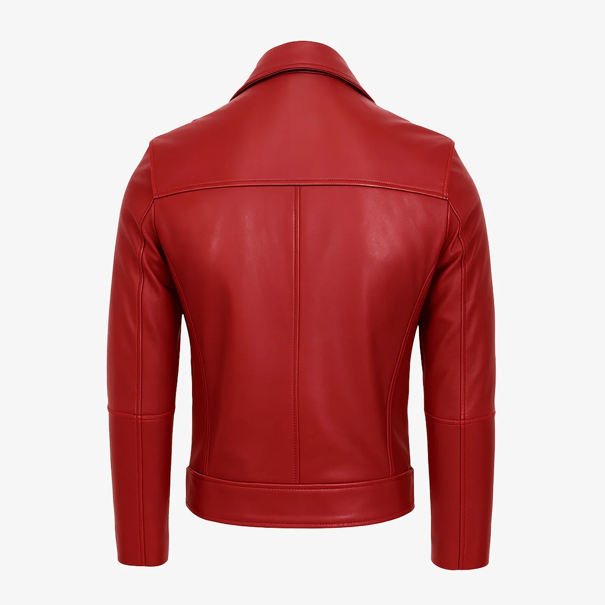 Mens leather biker jacket perfecto red 9915 - Image 3