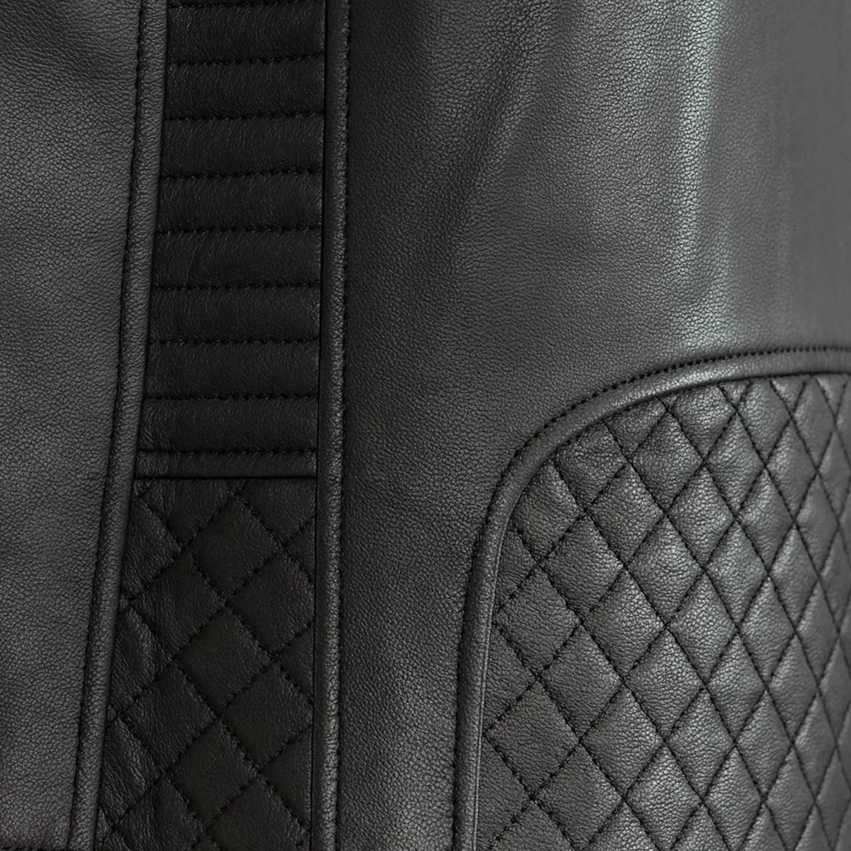 Mens leather biker jacket black Perfecto GBS - Image 5