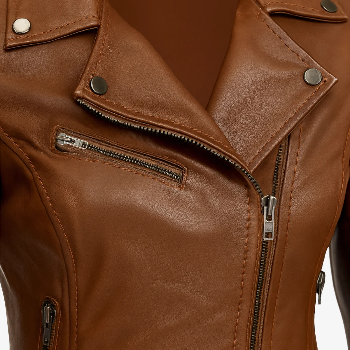 Ladies biker jacket brandy Perfecto in - Image 4