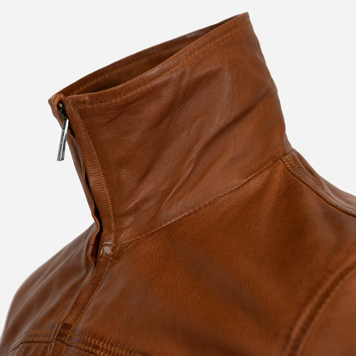 Mens leather jacket brandy Da004 - Image 4