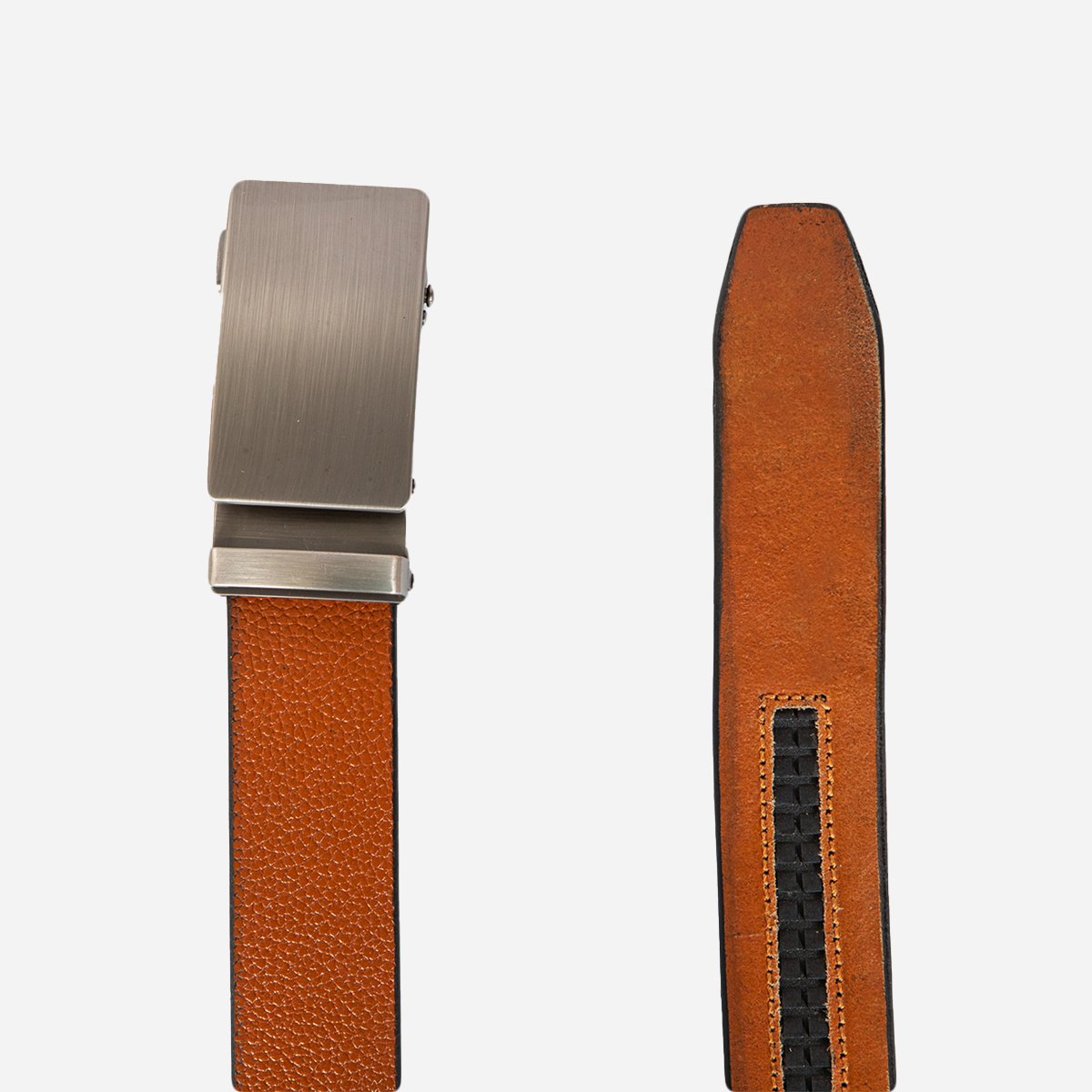 Men’s ratchet buffalo leather belt black (35MM) - Image 6