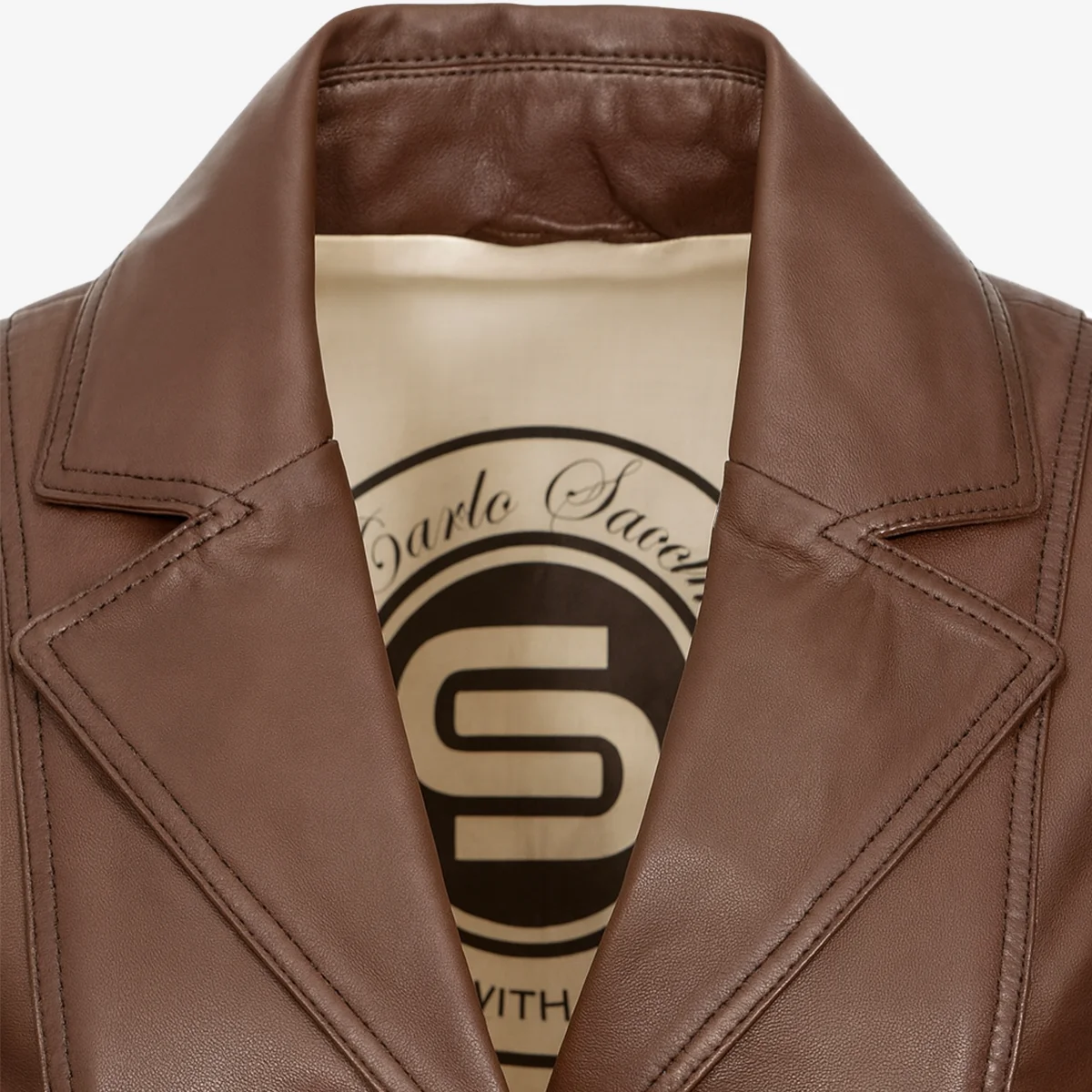 Womens leather veg wood Blazer 24 - Image 5