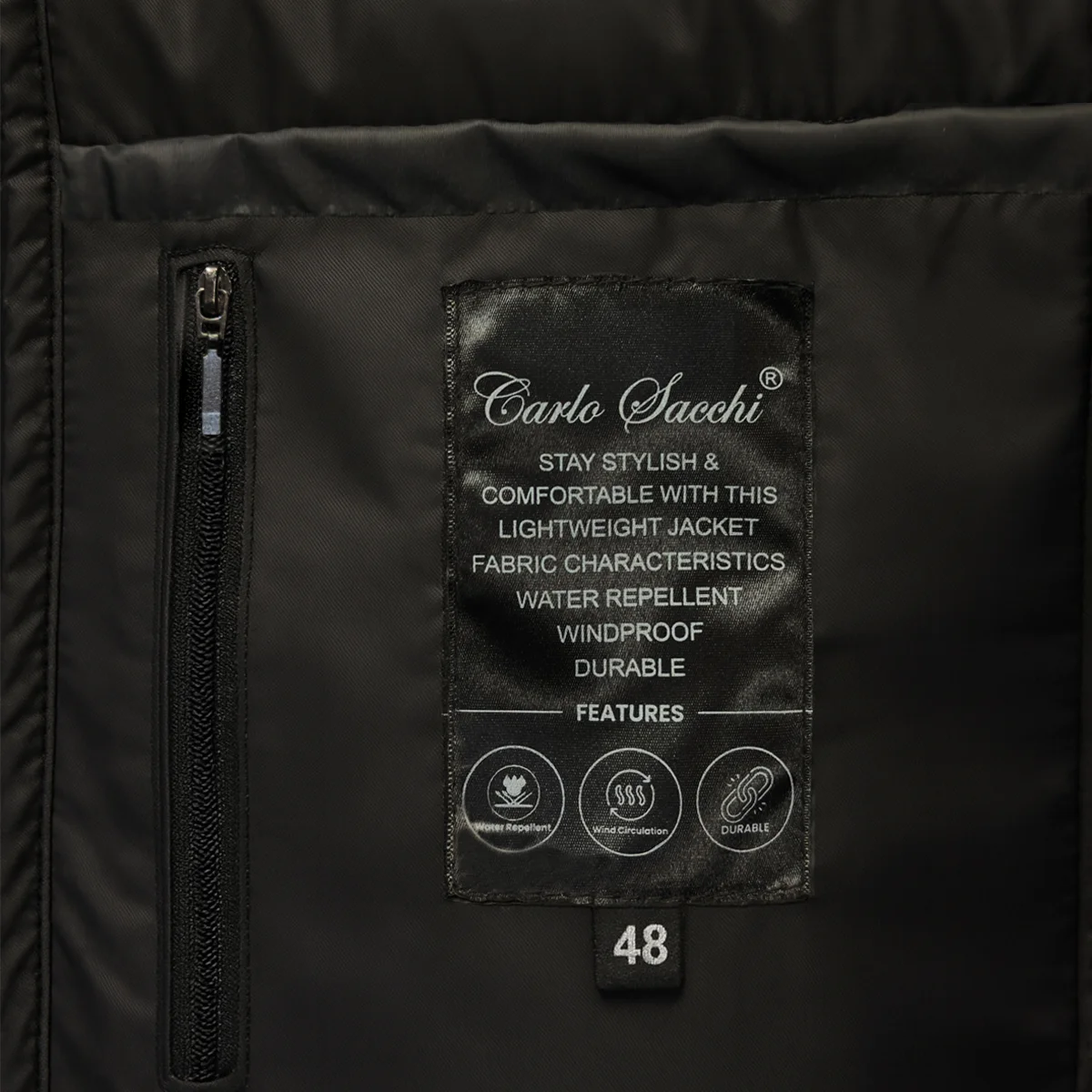 Carlo Sacchi Lightweight Performance Vest – Water Repellent black - Image 5