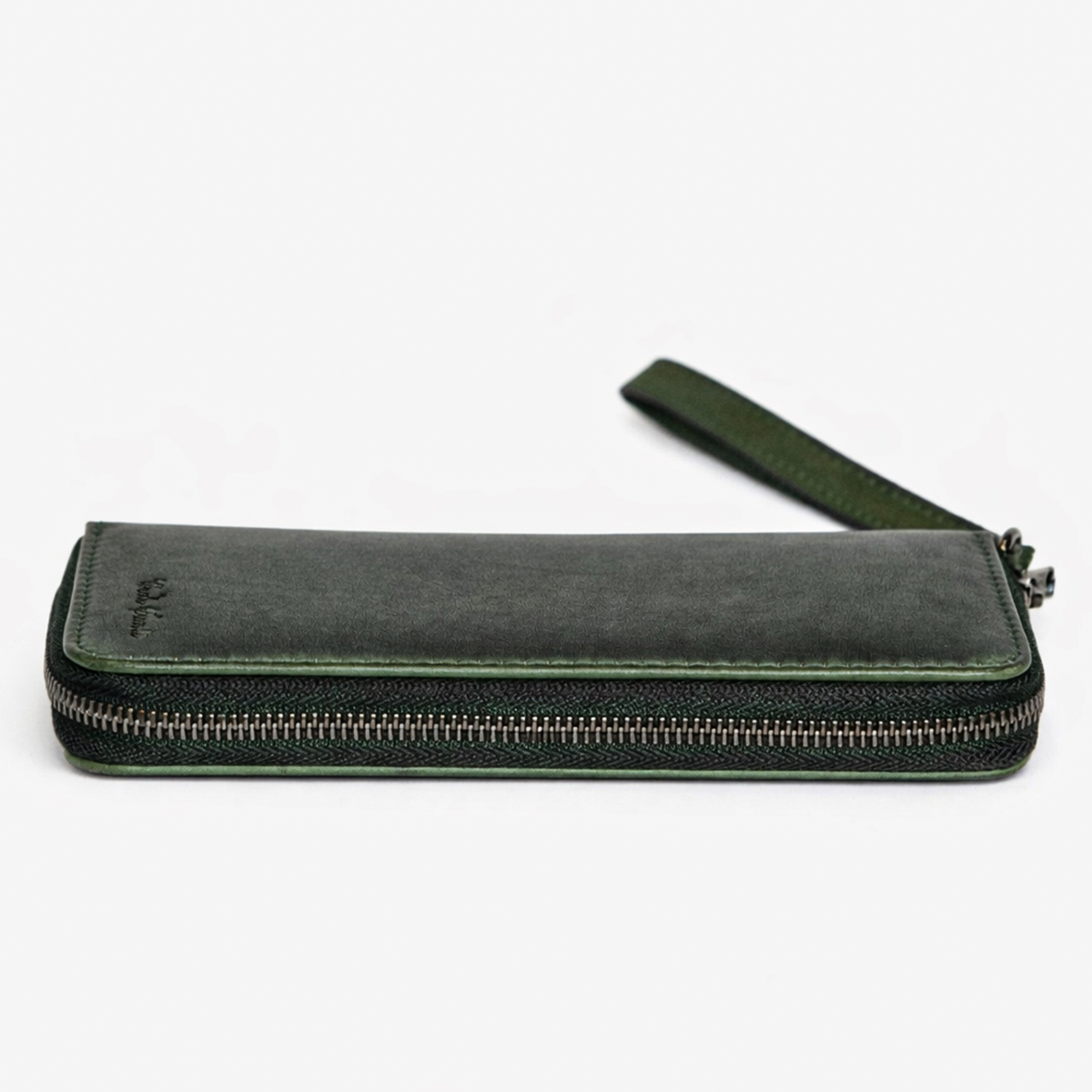 Womens leather clutch wallet with zip burgundy - Image 23