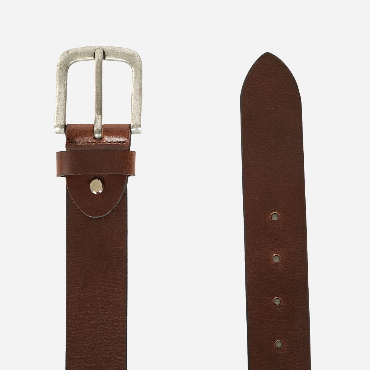 Men's hand waxed brandy Buffalo leather belt (40MM) - Image 15