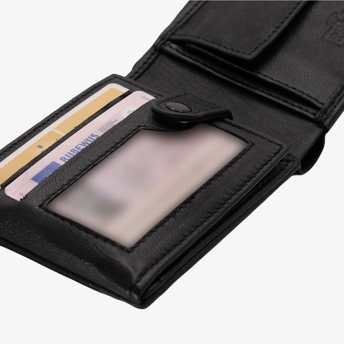 Carlo Sacchi men's leather wallet black - Image 6
