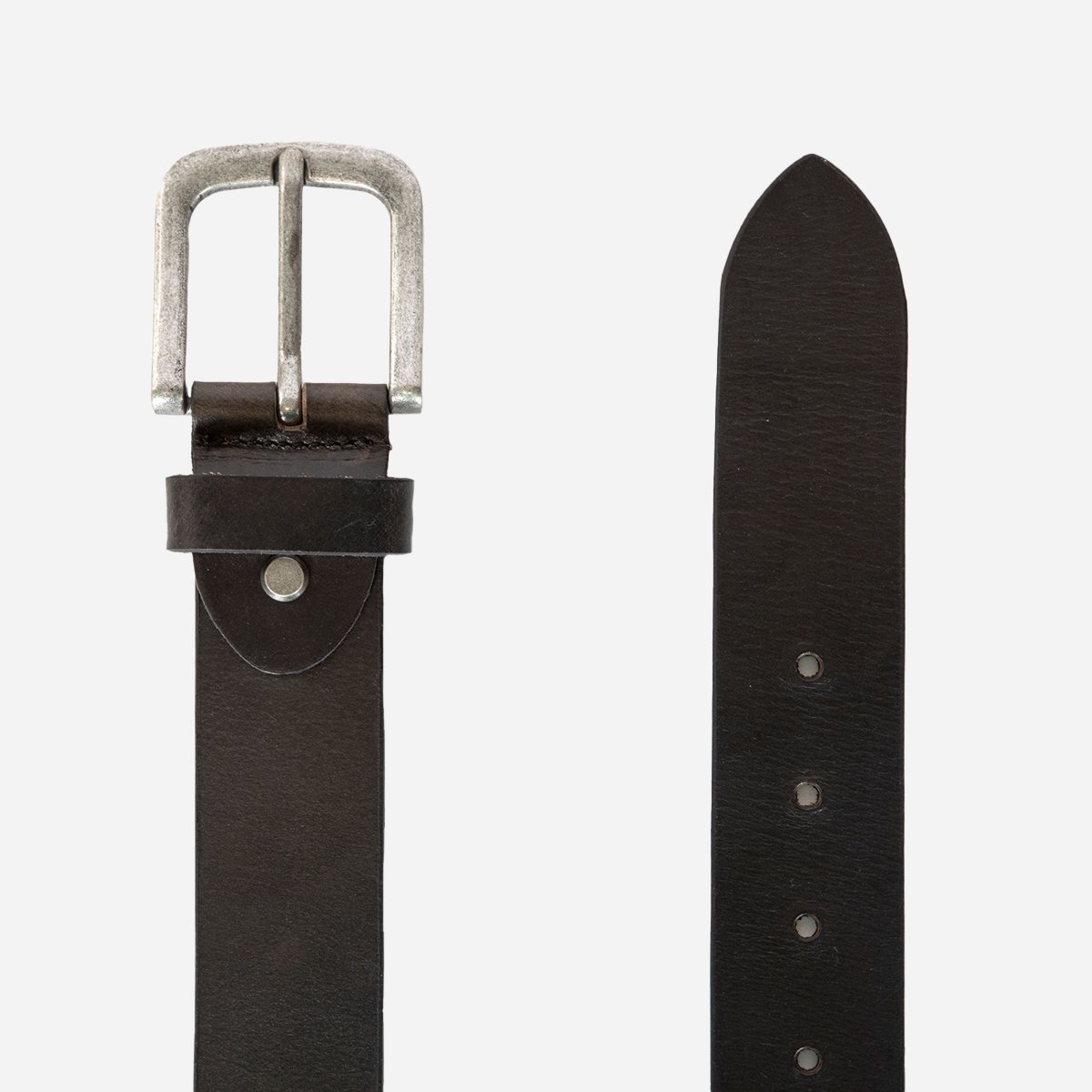 Men's hand waxed brandy Buffalo leather belt (40MM) - Image 9
