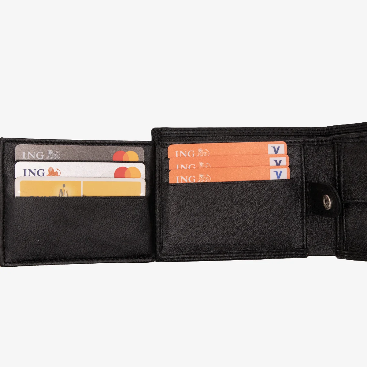 Carlo Sacchi men's leather wallet black - Image 8
