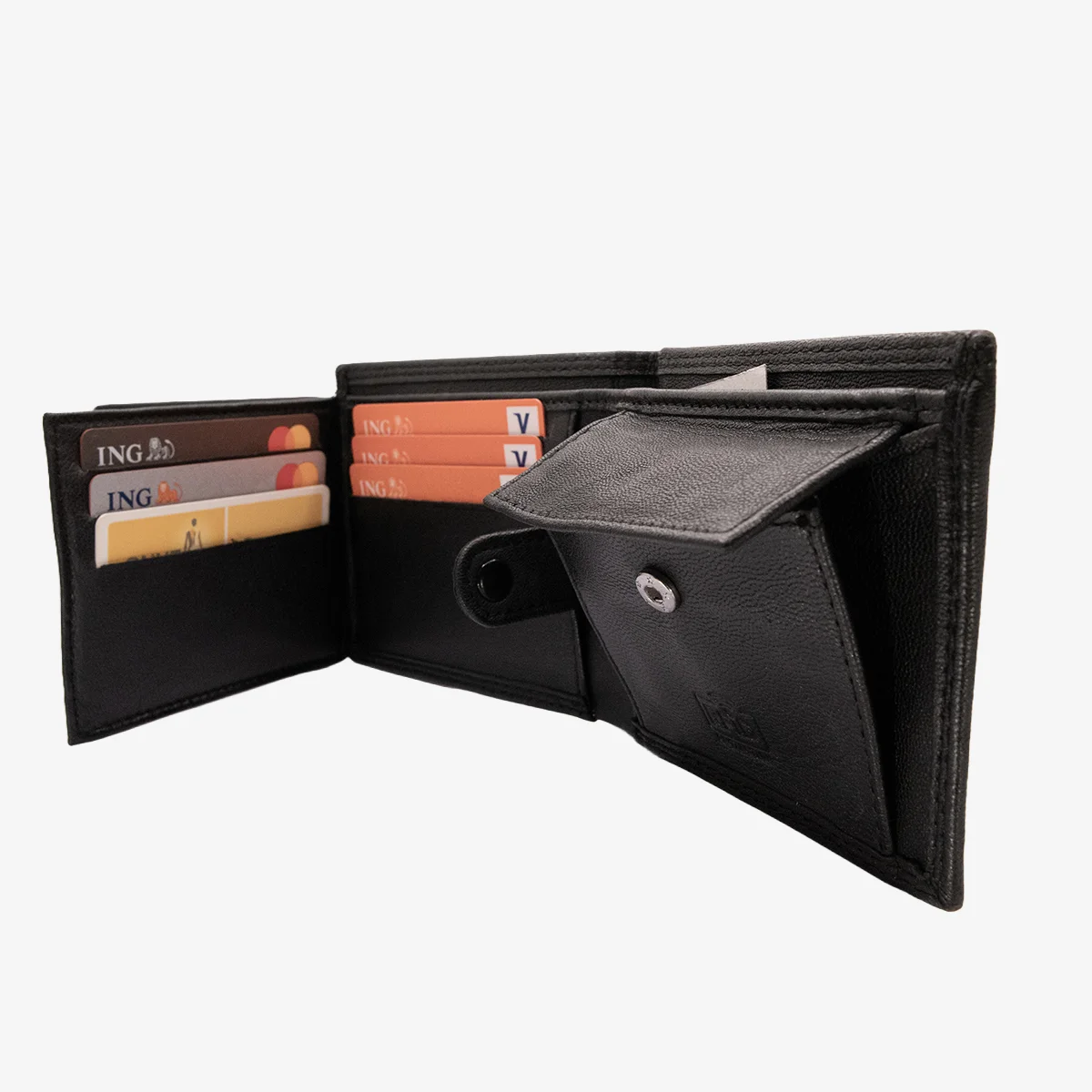 Carlo Sacchi men's leather wallet black - Image 9