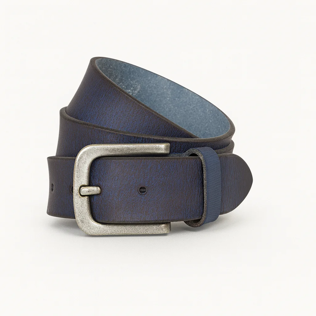 Men's hand waxed brandy Buffalo leather belt (40MM) - Image 18
