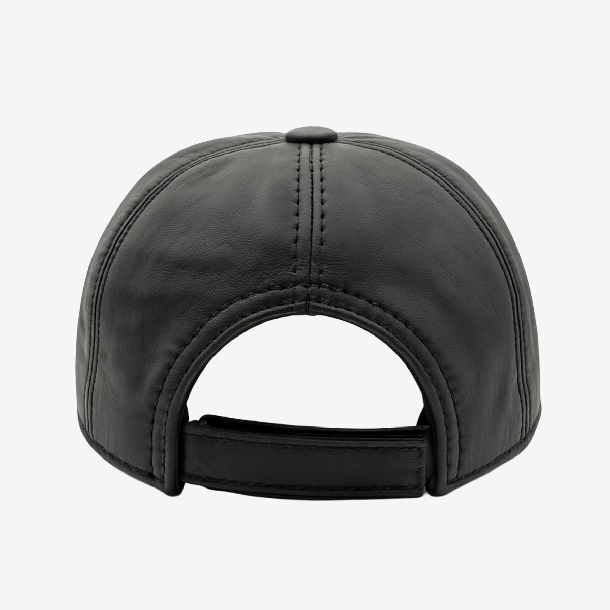 Unisex adjustable sheep nappa red baseball leather cap - Image 7