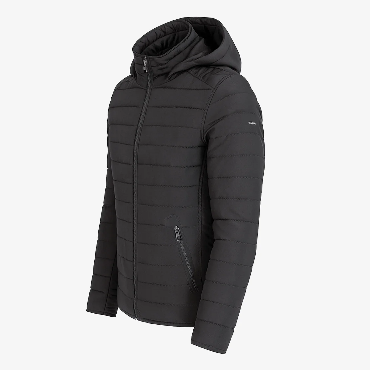 Mens winter puffer jacket black Basicmen - Image 2