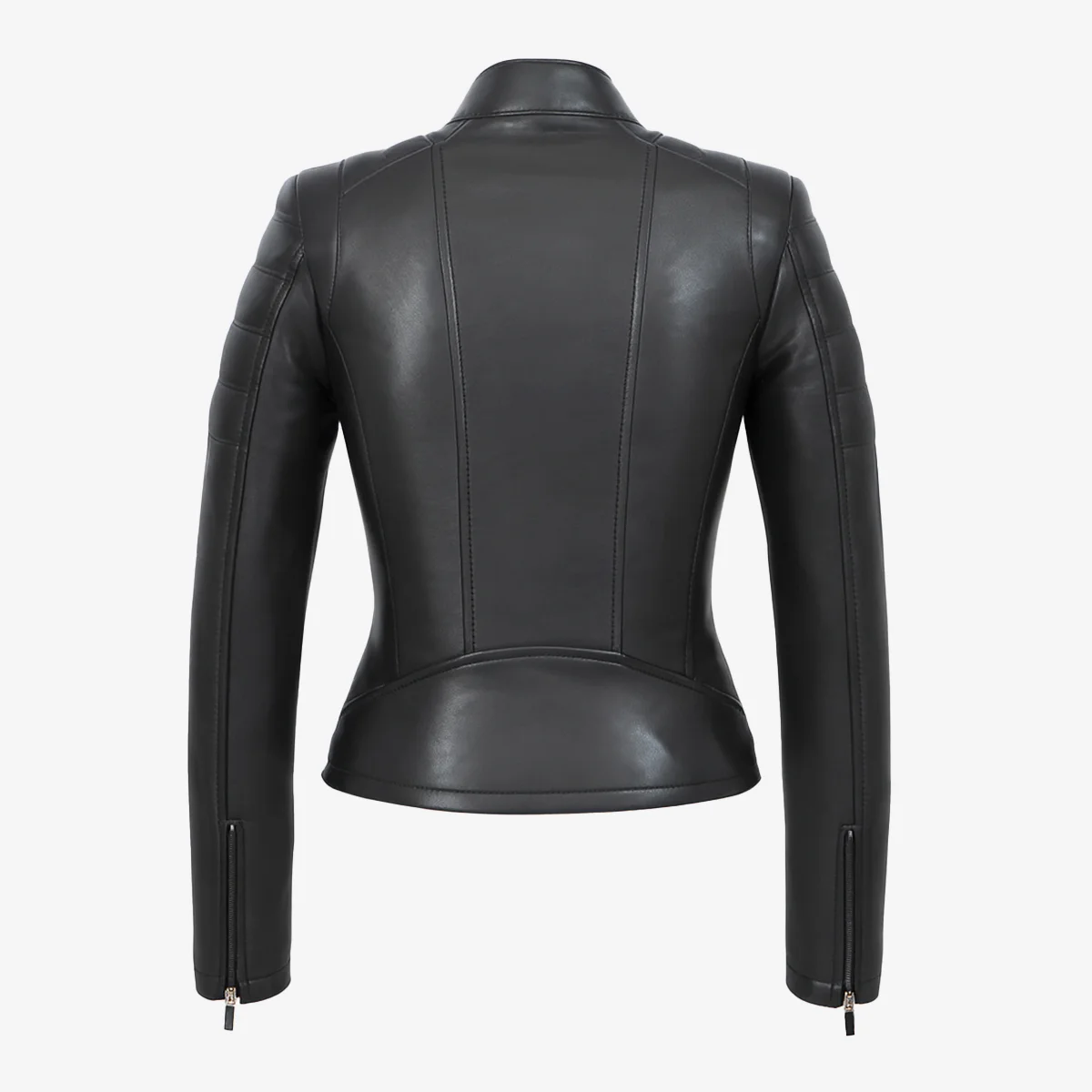 Ladies leather jacket black Chessy - Image 3