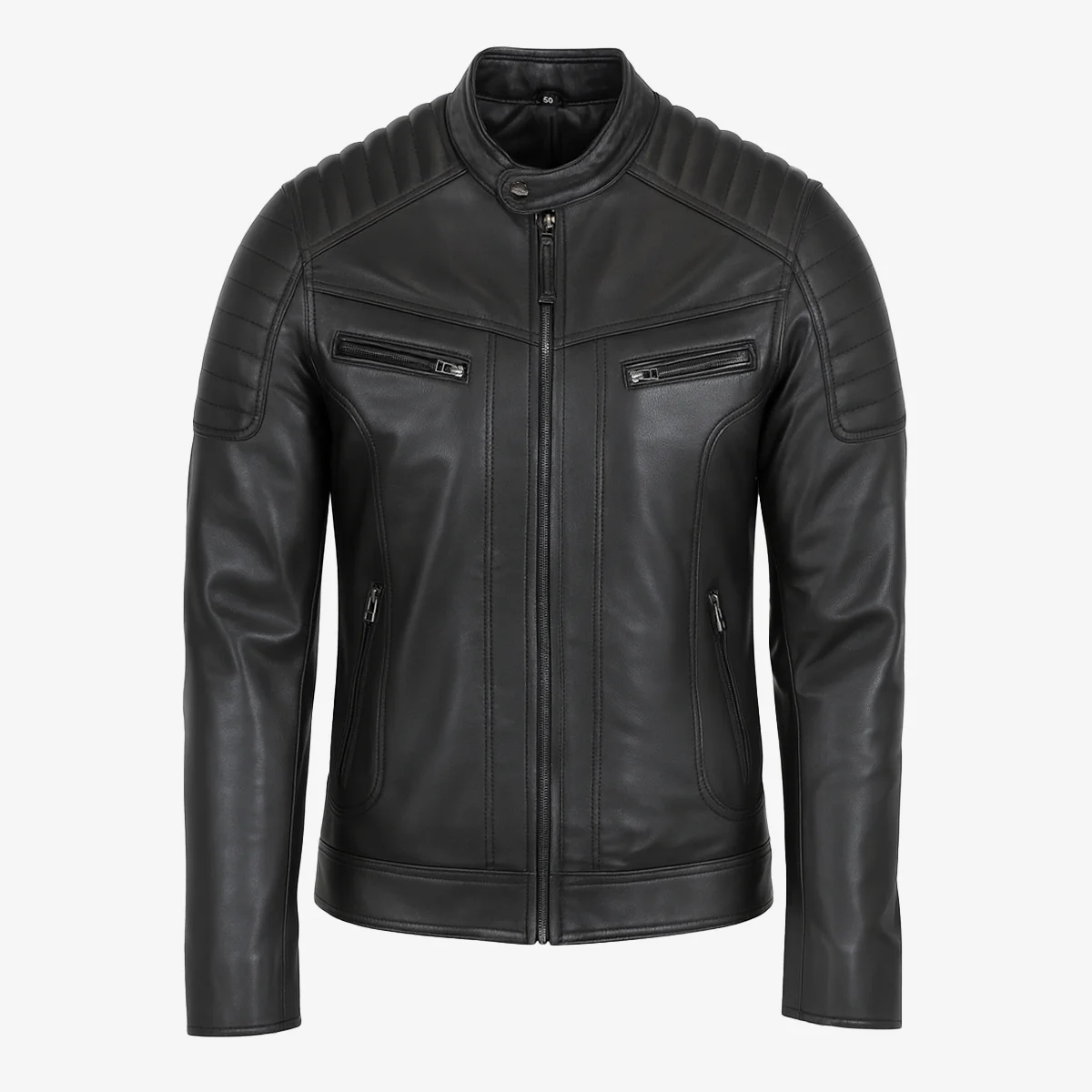 Mens leather jacket black Ryan