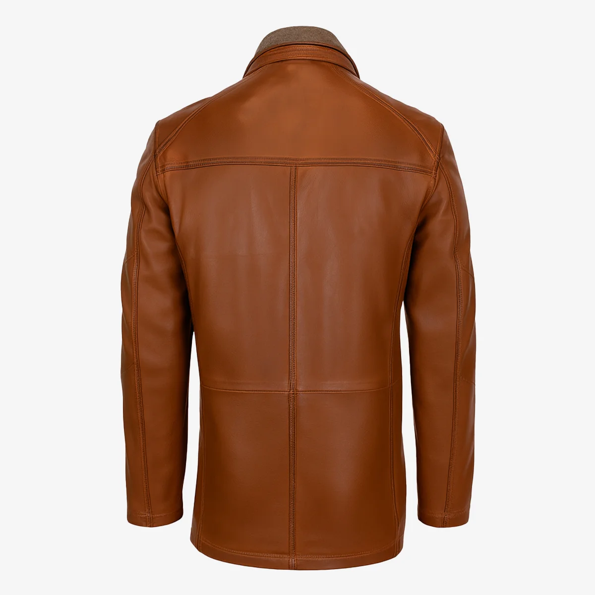 Carlo Sacchi Parka – Cognac Lamb Leather - Image 3
