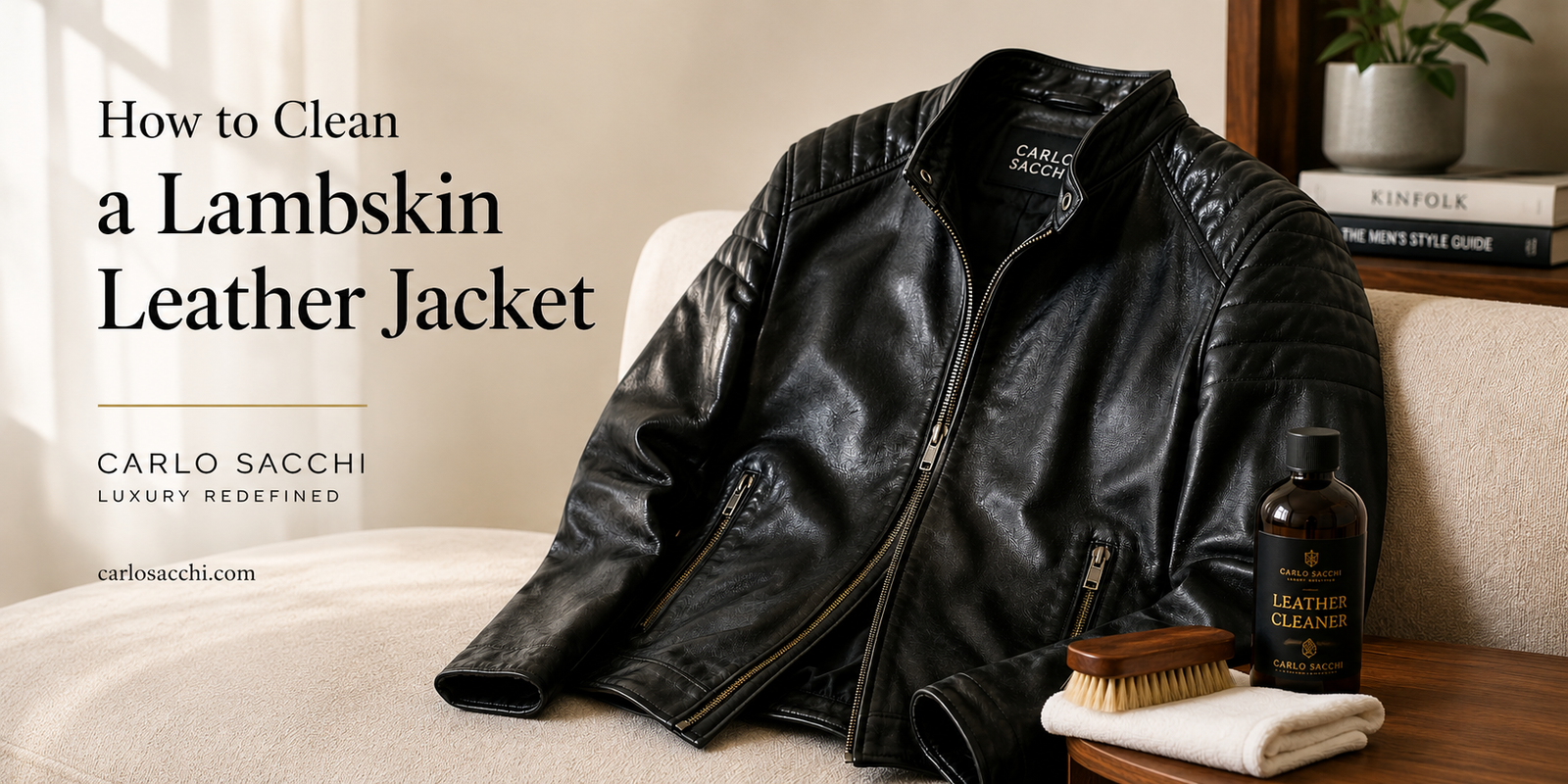 How to clean a lambskin leather jacket - Carlosacchi.com